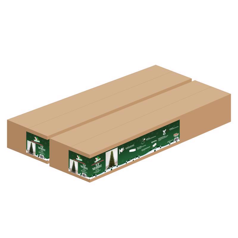 Holiday Bright Lights 12 ft. Slim LED 2900 ct Emerald Pine Sparkle Color Changing Christmas Tree