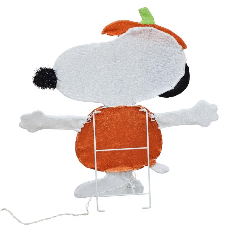 Peanuts 24 in. Prelit Snoopy in Jack-O-Lantern Yard Decor