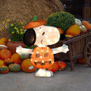 Peanuts 24 in. Prelit Snoopy in Jack-O-Lantern Yard Decor