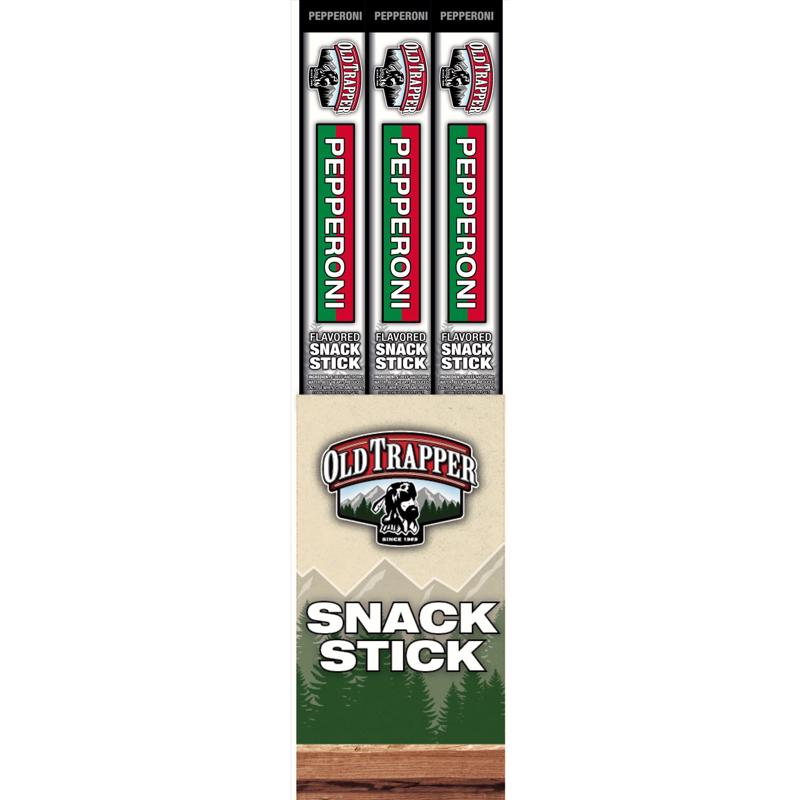 Old Trapper Pepperoni Snack Stick 1.2 oz Shrink Wrapped