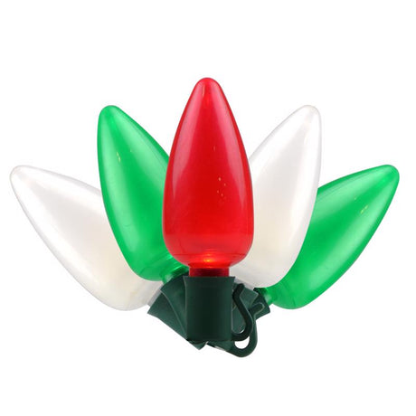 Celebrations Platinum LED C9 Red/Green/Pure White 25 ct String Christmas Lights 24 ft.