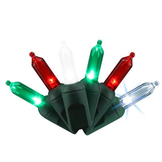 Celebrations Platinum LED T5 Red/Green/Pure White 50 ct String Christmas Lights