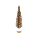 Creative Co-Op Enchanted Christmas Gold Bottle Brush Tree Table Decor 15 in.