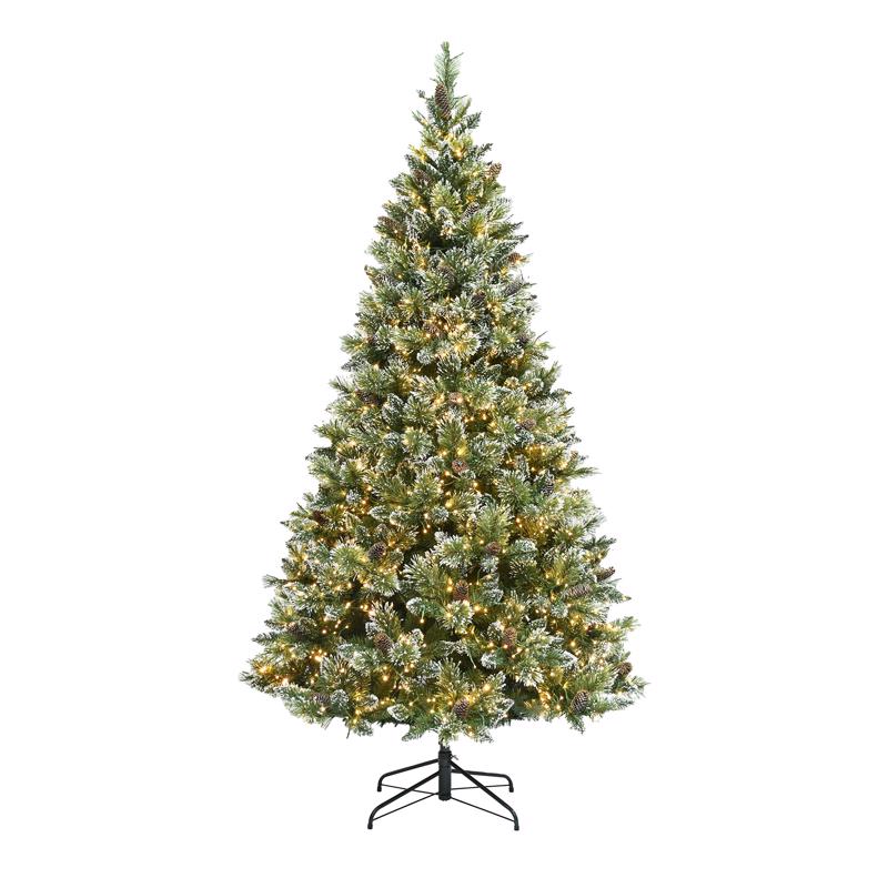 Holiday Bright Lights 1-2 Tree 7-1/2 ft. Full LED 2000 ct Tripoli Pine Sparkle Color Changing Christ