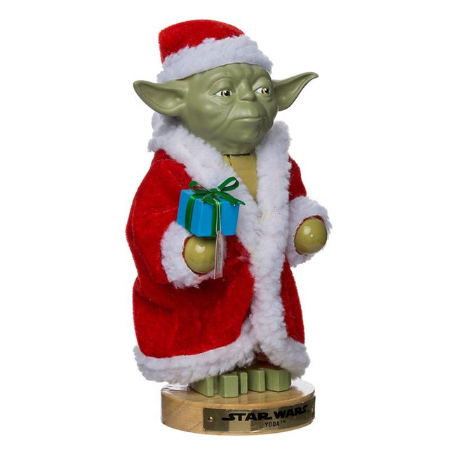 Kurt S. Adler Star Wars Green Yoda in Santa Robe Nutcracker 9 in.