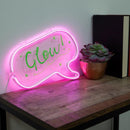 Fizz Neon Speech Bubble Frame Light Pink/Green