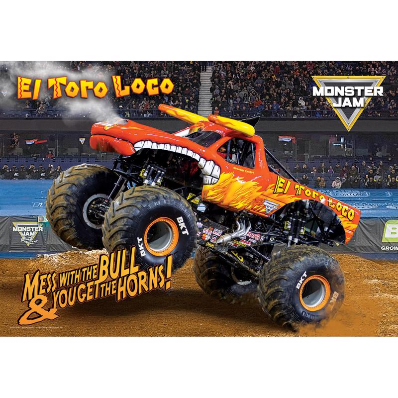 Eurographics El Toro Loco Monster Jam Jigsaw Puzzles Multicolored 100 pc
