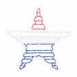 Celebrations Patriotic Star Silhouette Window Decor Metal 1 pk