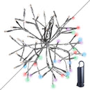 Celebrations Platinum LED Multi Rechargeable Shimmering Sphere 12 in. Hanging Decor