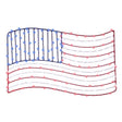 Celebrations Patriotic Flag Silhouette Window Decor Metal 1 pk