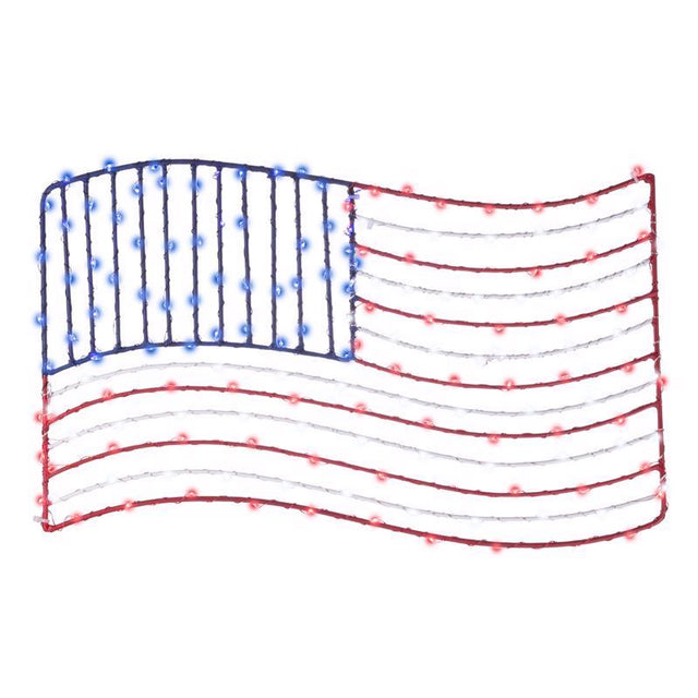 Celebrations Patriotic Flag Silhouette Window Decor Metal 1 pk