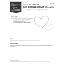 Celebrations Double Heart Silhouette Window Decor Metal 1 pk