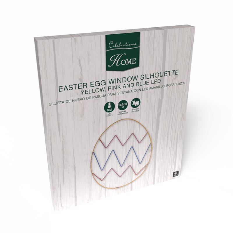 Celebrations Easter Egg Silhouette Window Decor Metal 1 pk