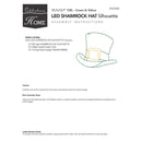 Celebrations Shamrock Hat Silhouette Window Decor Metal 1 pk