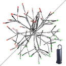 Celebrations Platinum LED Green/Red Rechargeable Shimmering Sphere 12 in. Hanging Decor
