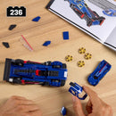 Hot Wheels Brick Shop Speed Series Cadillac Project GTP Hypercar Building Set Blue, Red 236 pc