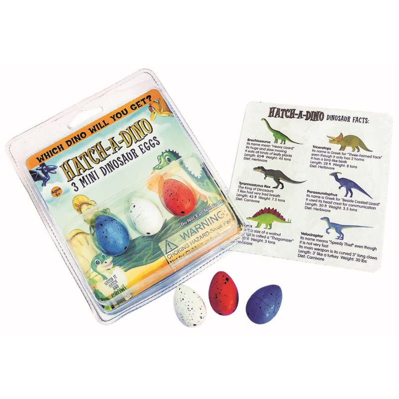 Zorbitz Hatch-A-Dino Mini Dinosaur Eggs Toy Multicolored 3 pc