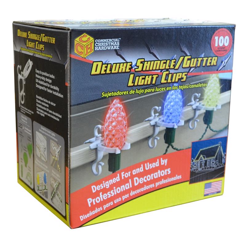 Adams CCH Shingle/Gutter Light Clips 100 pk