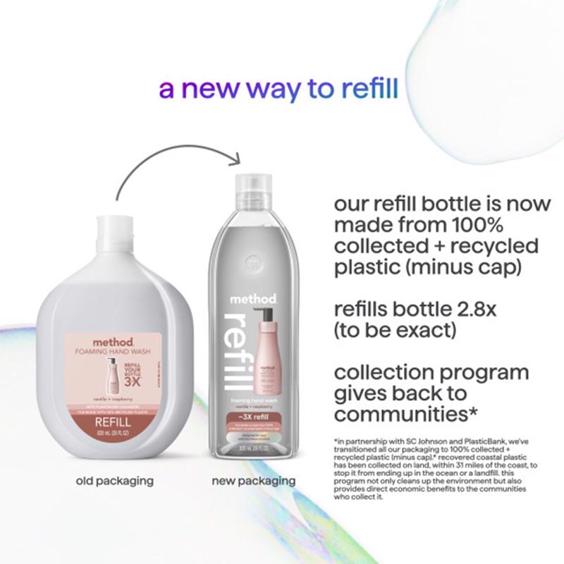 Method Vanilla & Raspberry Scent Foam Hand Wash 28 oz