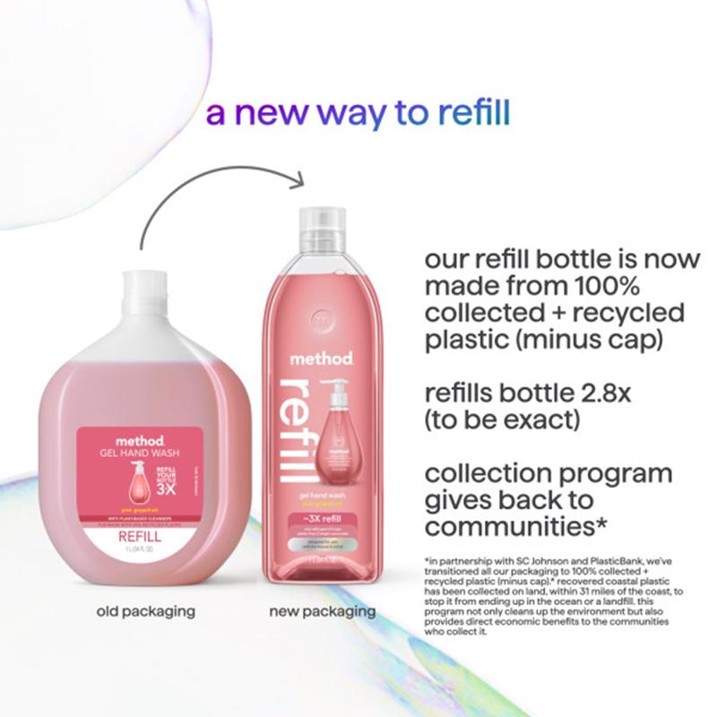 Method Pink Grapefruit Scent Gel Hand Wash 34 oz