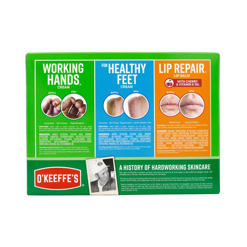 O'Keeffe's Unscented Scent Gift Collection 1 box 3 pk