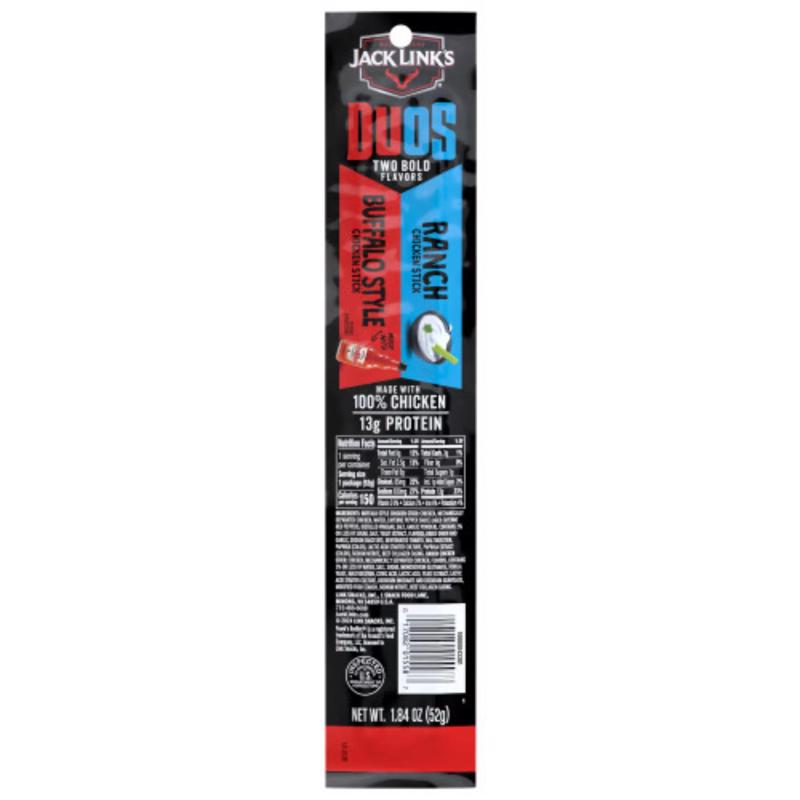 Jack Link's Buffalo Style and Rancho Chicken Sticks 1.84 oz Pouch
