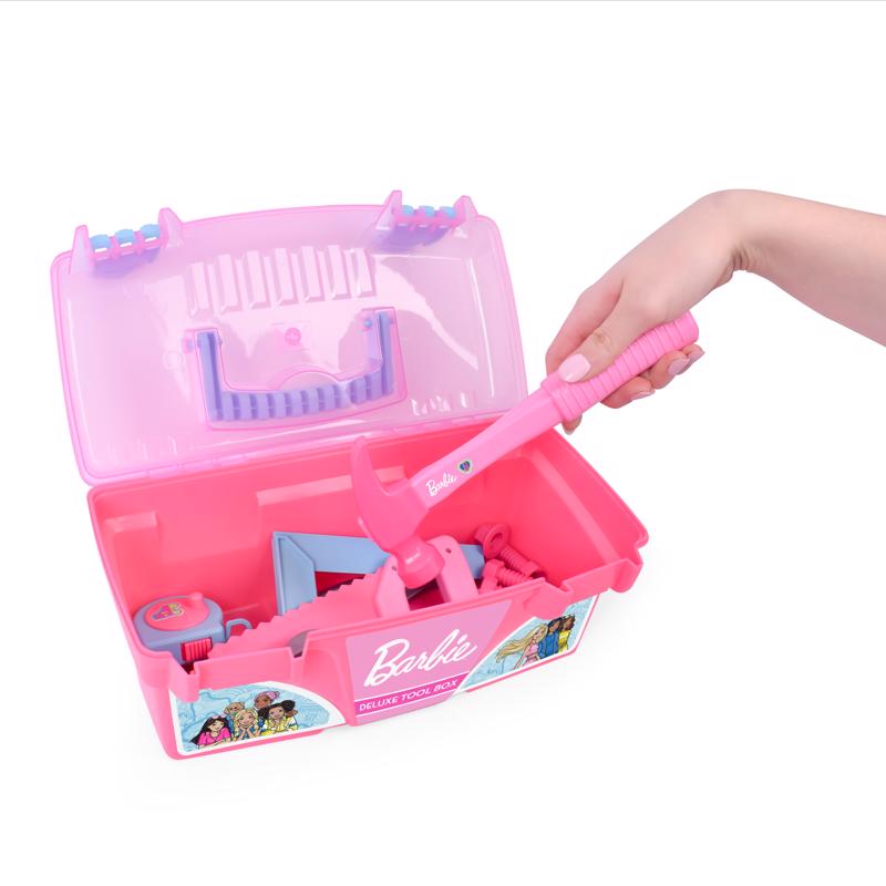 Maxx Bubbles Barbie Tool box Pink/Blue 18 pc
