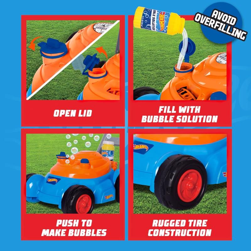 Hot Wheels Bubble N Go Mower Blue/Orange