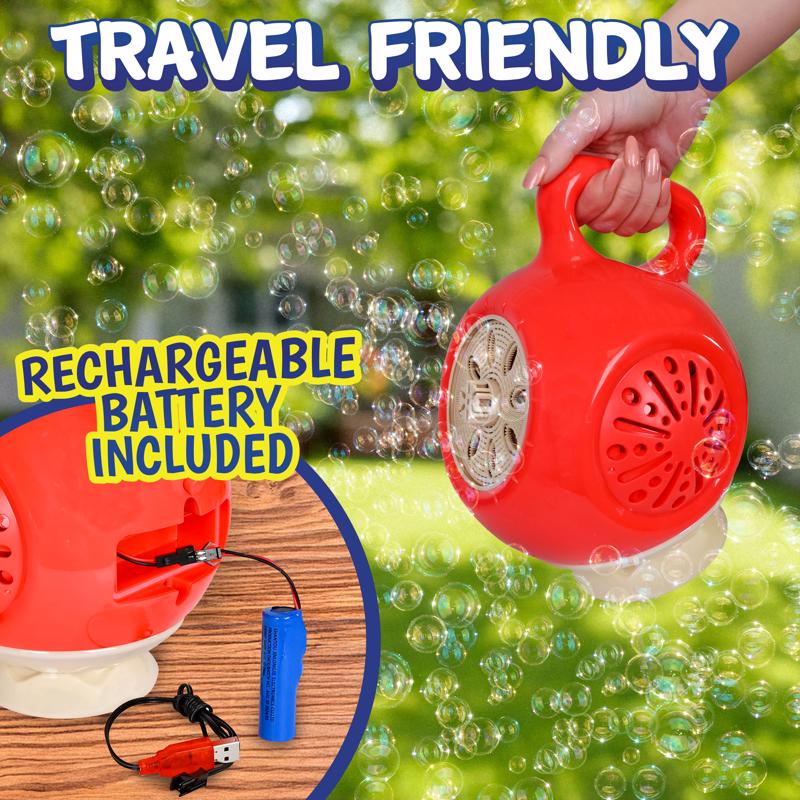 Maxx Bubbles 2-in-1 Bubble & Foam Machine Red