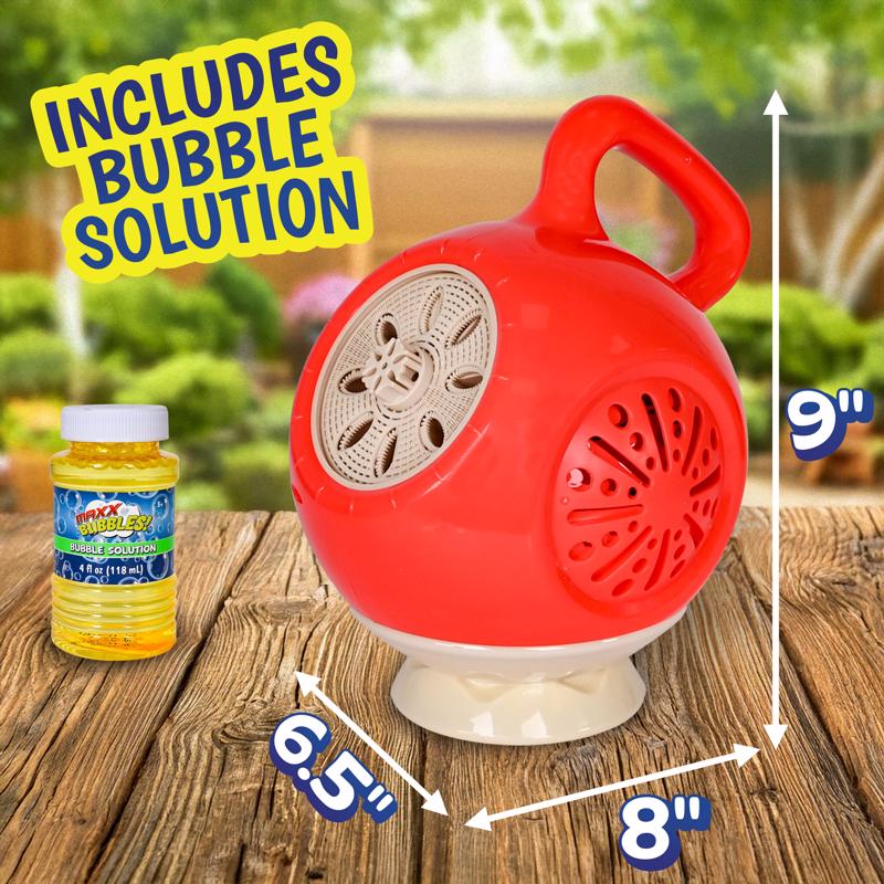 Maxx Bubbles 2-in-1 Bubble & Foam Machine Red