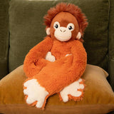 Hugimals World Hugarounds Ollie the Orangutan Weighted Neck and Shoulder Wrap Orange