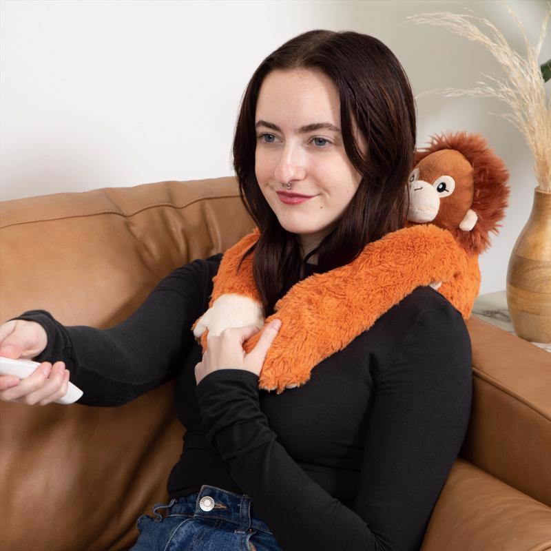 Hugimals World Hugarounds Ollie the Orangutan Weighted Neck and Shoulder Wrap Orange