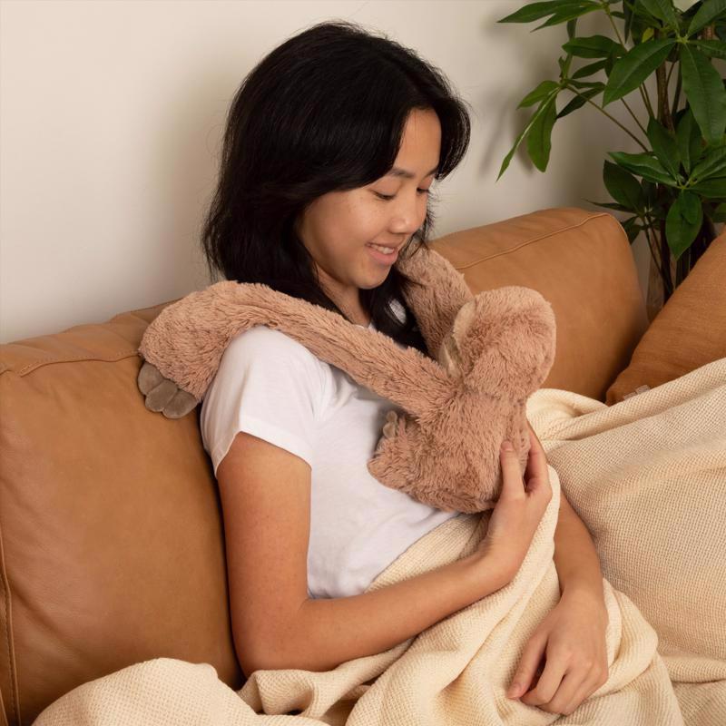 Hugimals World Hugarounds Sawyer the Sloth Weighted Neck and Shoulder Wrap Brown