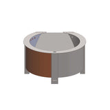 Silver Firepit Fixture Steel