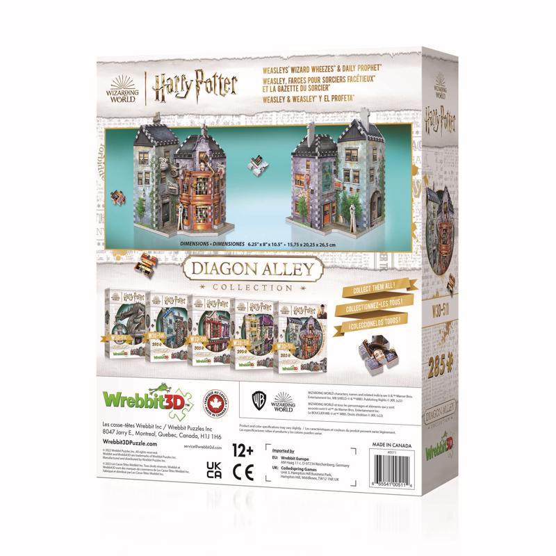 Wrebbit3D Harry Potter Weasleys' Wizard Wheezes & Daily Prophet 3D Jigsaw Puzzle Multicolored 285 pc