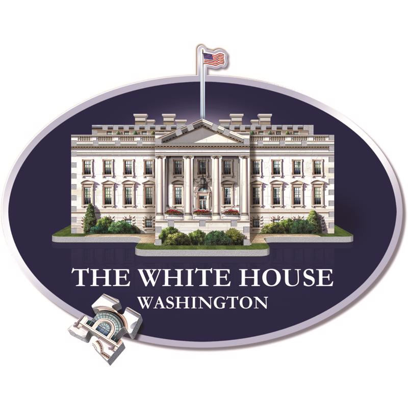 Wrebbit3D The White House 3D Jigsaw Puzzle White 490 pc