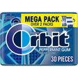 Orbit Sugar Free Peppermint Chewing Gum 30 pk