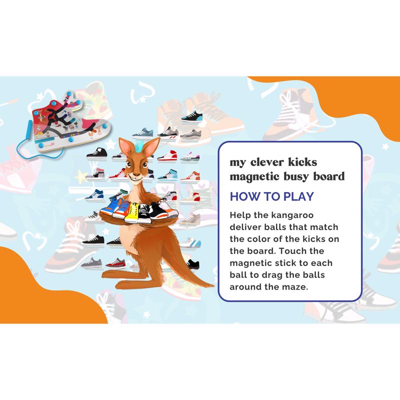 Upbounders Clever Kicks Color Matching Magnetic Maze Travel Toy