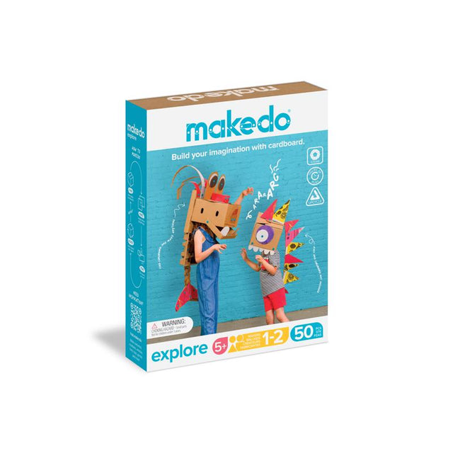 Makedo Explore Kit for 1 to 2 Makers Construction Playset 50 pc