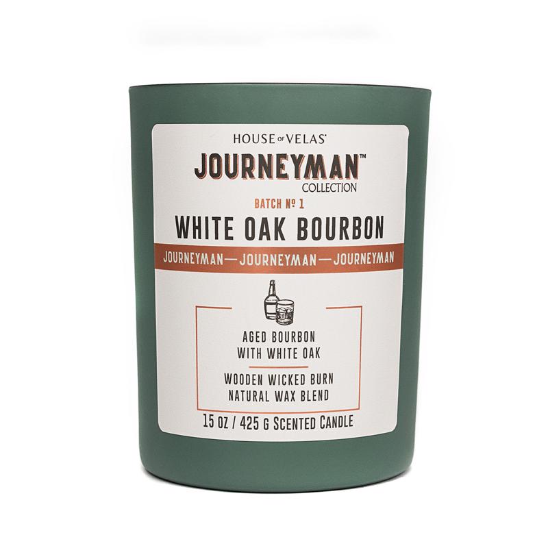House of Velas Journeyman Green Bourbon and White Oak Scent Candle 15 oz