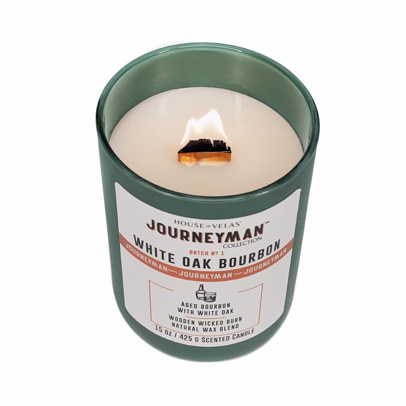 House of Velas Journeyman Green Bourbon and White Oak Scent Candle 15 oz
