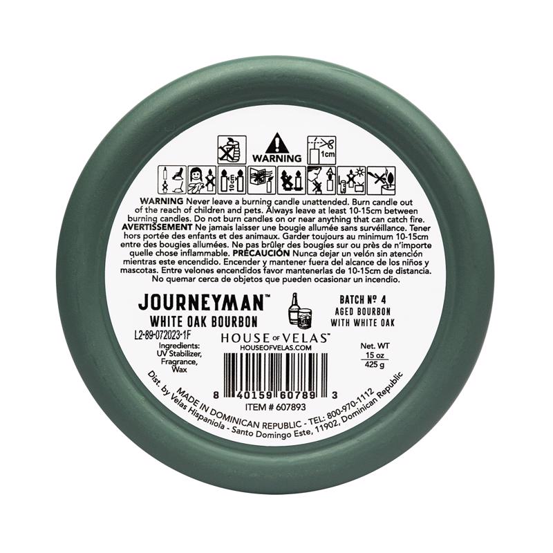 House of Velas Journeyman Green Bourbon and White Oak Scent Candle 15 oz