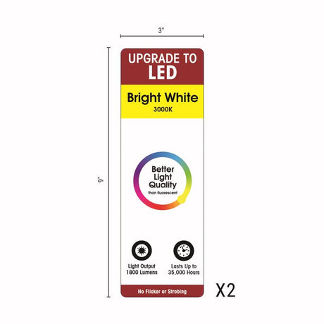 9 in. H X 3  W Assorted Linear Signage kit