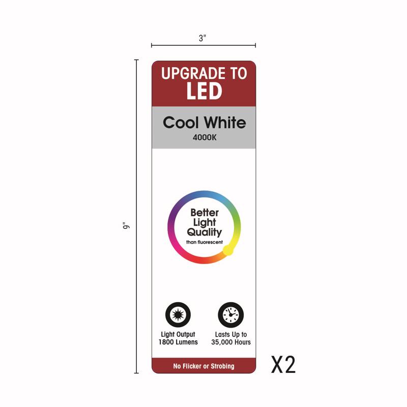 9 in. H X 3  W Assorted Linear Signage kit