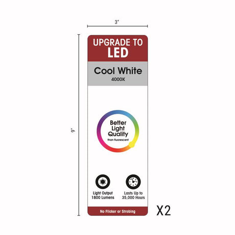 9 in. H X 3  W Assorted Linear Signage kit