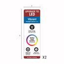 9 in. H X 3  W Assorted Linear Signage kit