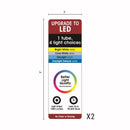 9 in. H X 3  W Assorted Linear Signage kit