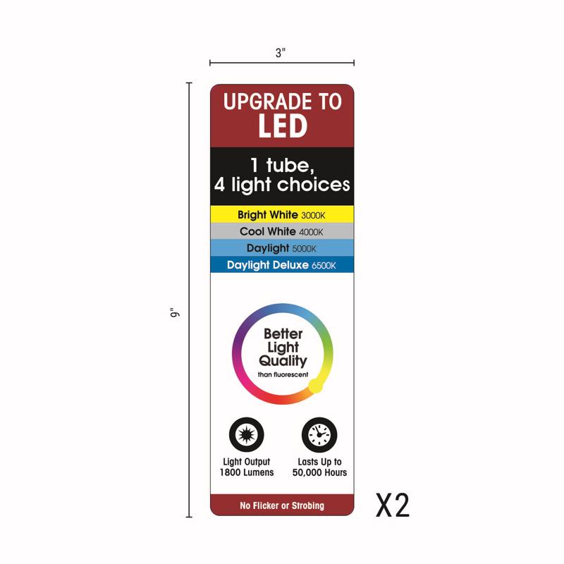9 in. H X 3  W Assorted Linear Signage kit