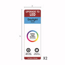 9 in. H X 3  W Assorted Linear Signage kit