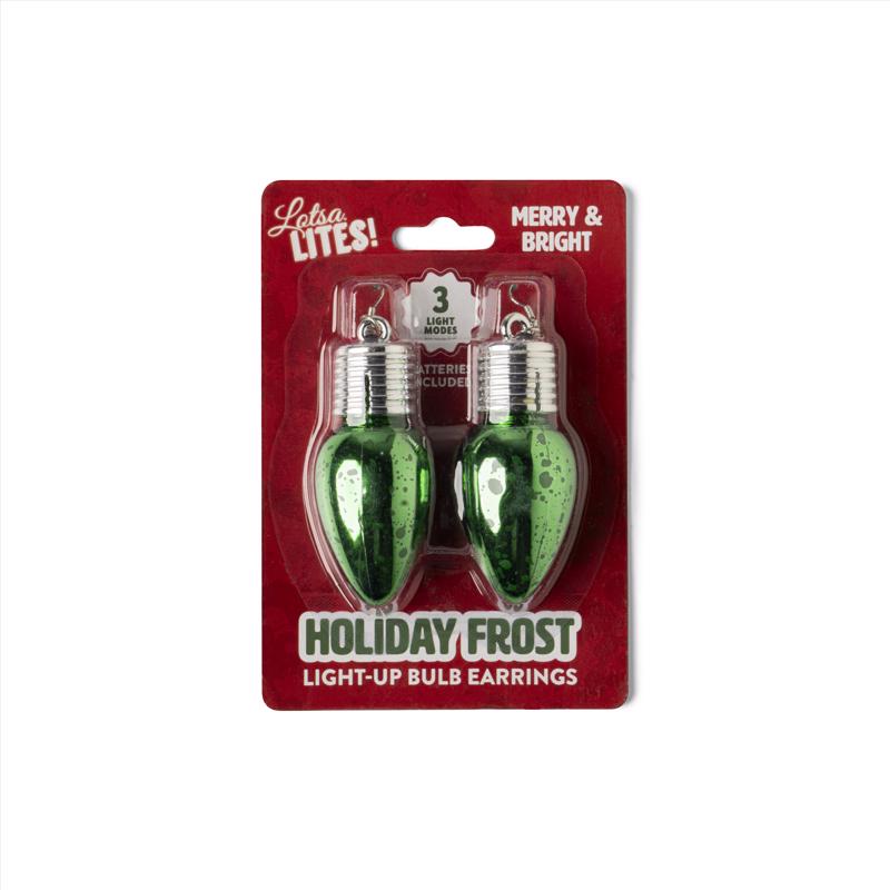 Holiday Frost Light-Up Earrings 1 pk